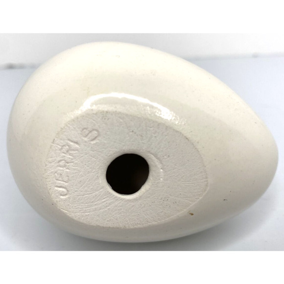 Vintage Unique Ceramic Egg with 3D Flower Applique SKU PB188-1 - Picture 4 of 4